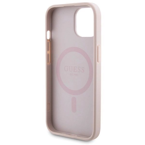 Zestaw etui Guess 4G Metal Logo na iPhone 15 + powerbank 5000mAh