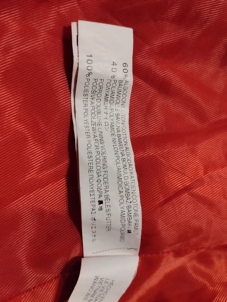 Czerwona kurtka przejściowa Zara Basic XL