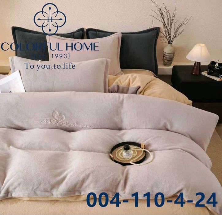 Велюрова тепла постіль євро