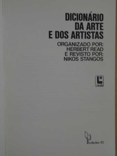 Dicionário da Arte e dos Artistas de Herbert Read e Nikos Stangos
