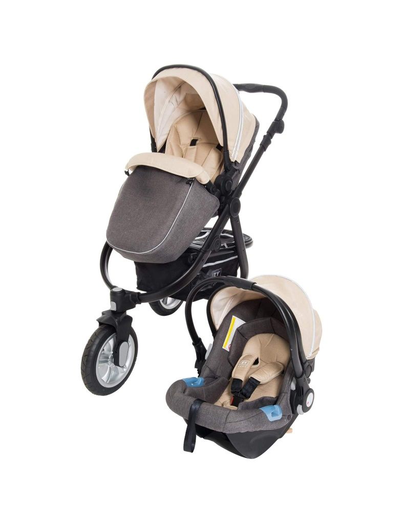 Carrinho de bebê duo Adventure zy safe grey/bege