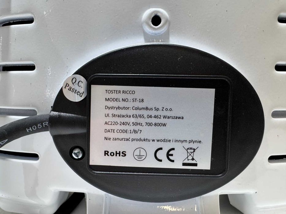 Toster Ricco karton