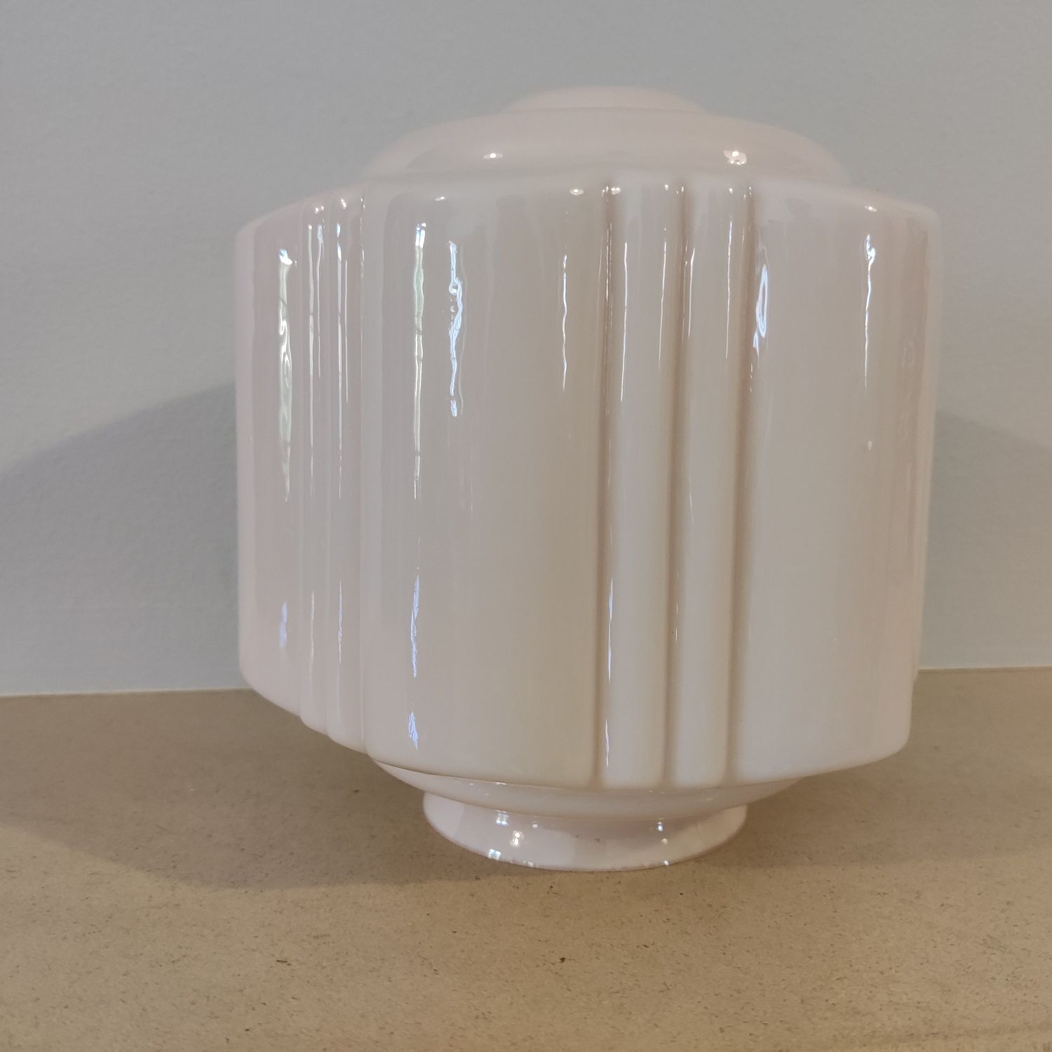 Globo deco em vidro opalino para aplicar em candeeiro - vintage