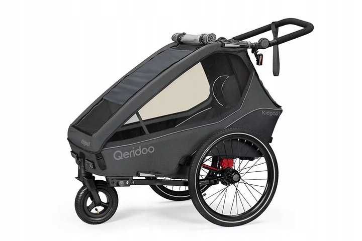 3W1 Przyczepka wózek jogger Qeridoo Kidgoo 1 Steel Grey 2023