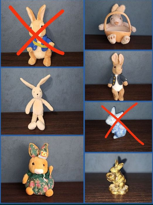 Кролик зайчик фигурка статуэтка мягкая игрушка