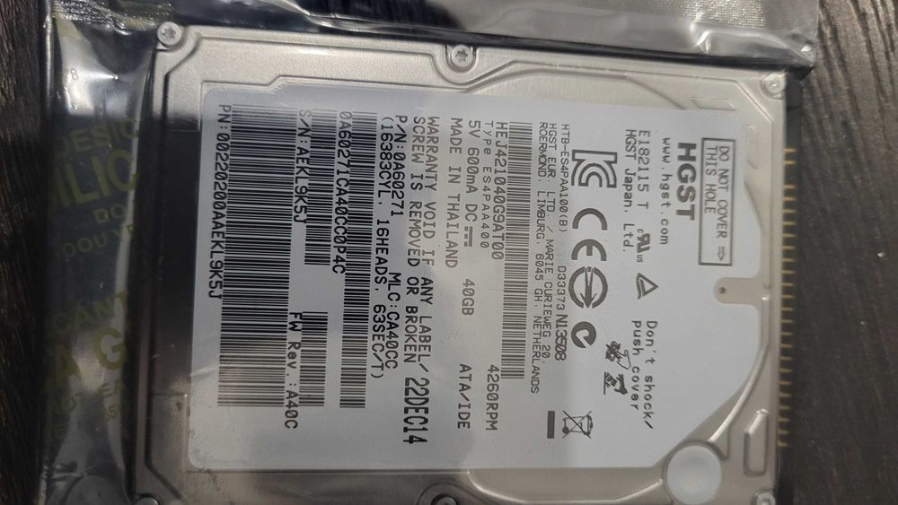 Dysk HDD Hitachi HGST HEJ421040g9AT00 nawigacja samochodowa