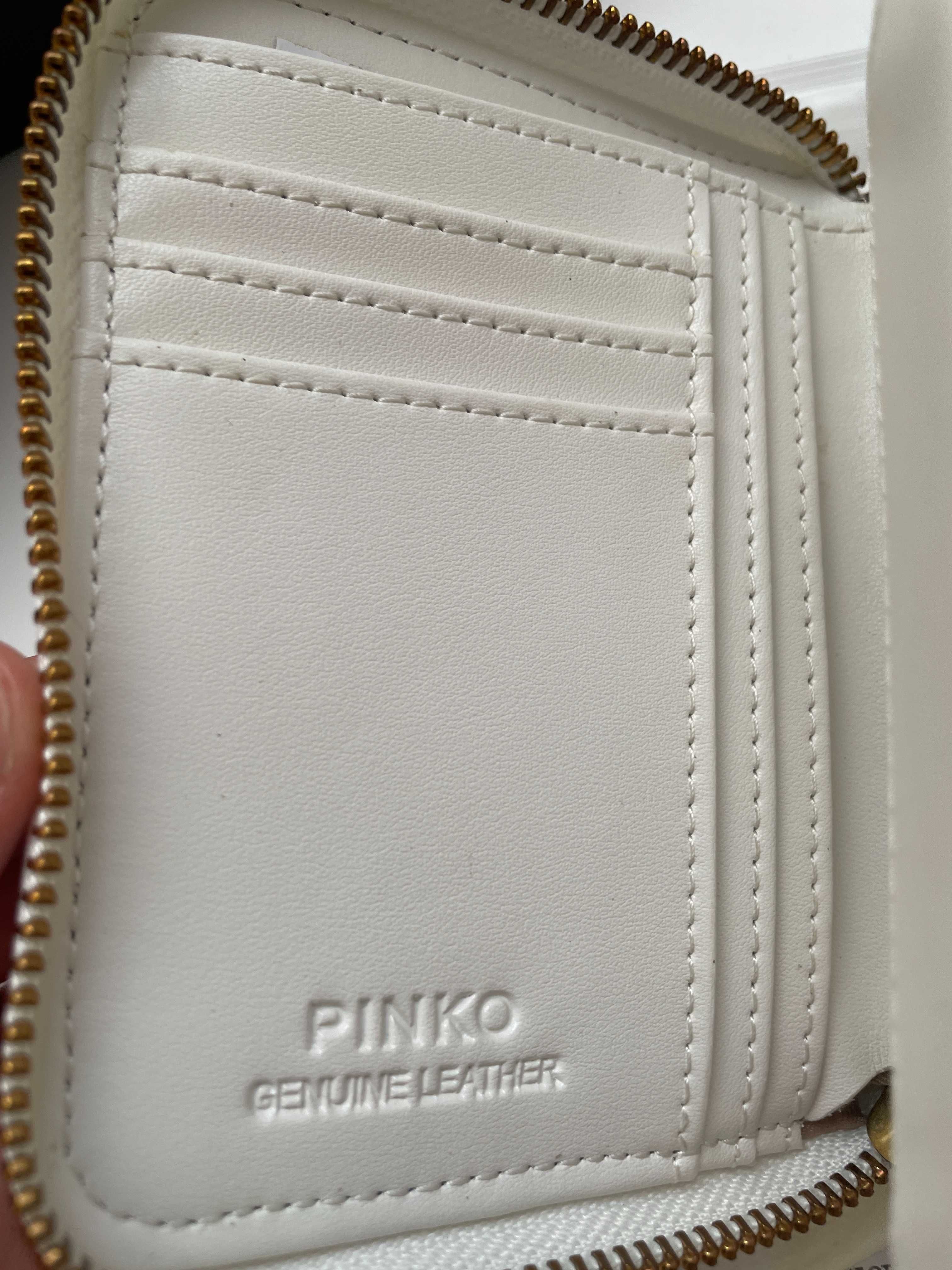 portfel pinko taylor zip around biały