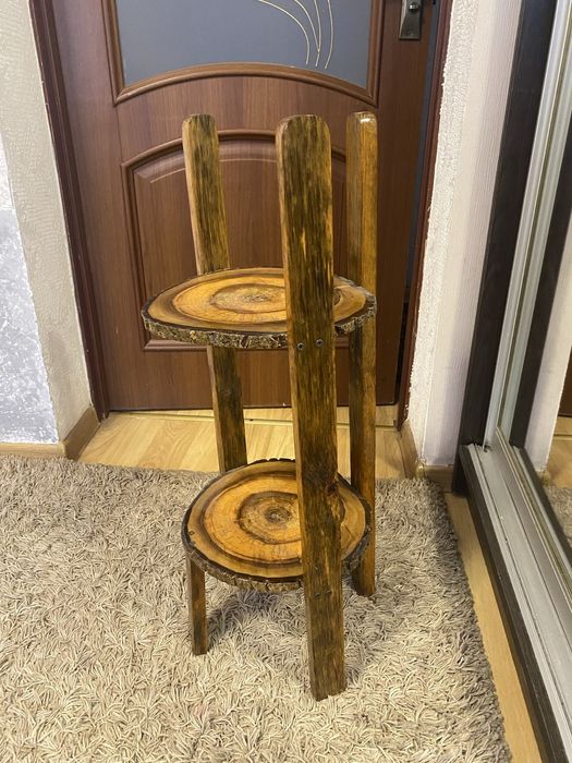 підставка на вазони з натурального дерева