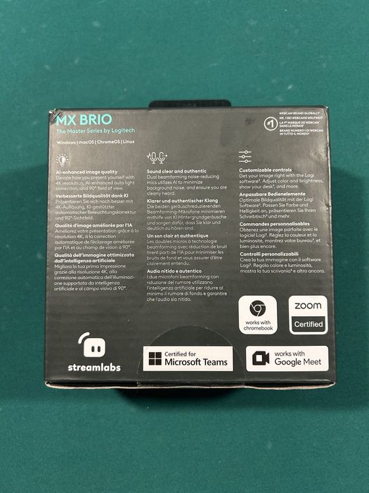 Webcam Logitech MX Brio 4K Ultra HD