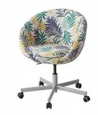 Fotel biurowy, krzesło biurowe IKEA SKRUVSTA liście