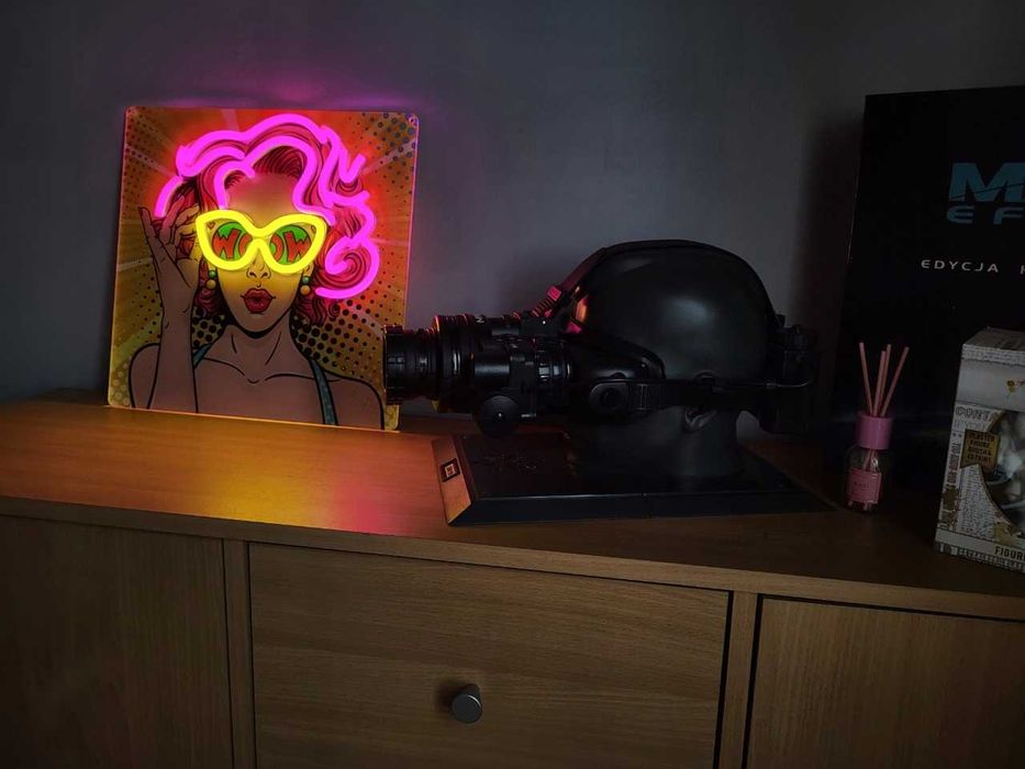 Neon Lampka Pop Art LED Wiszący Obraz Podświetlany Do Pokoju