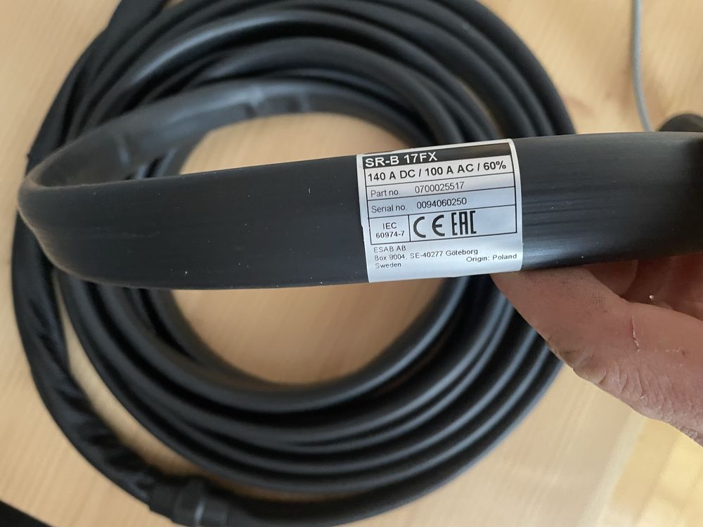 Uchwyt spawalniczy TIG ESAB TIG SR-B 17 - 8m