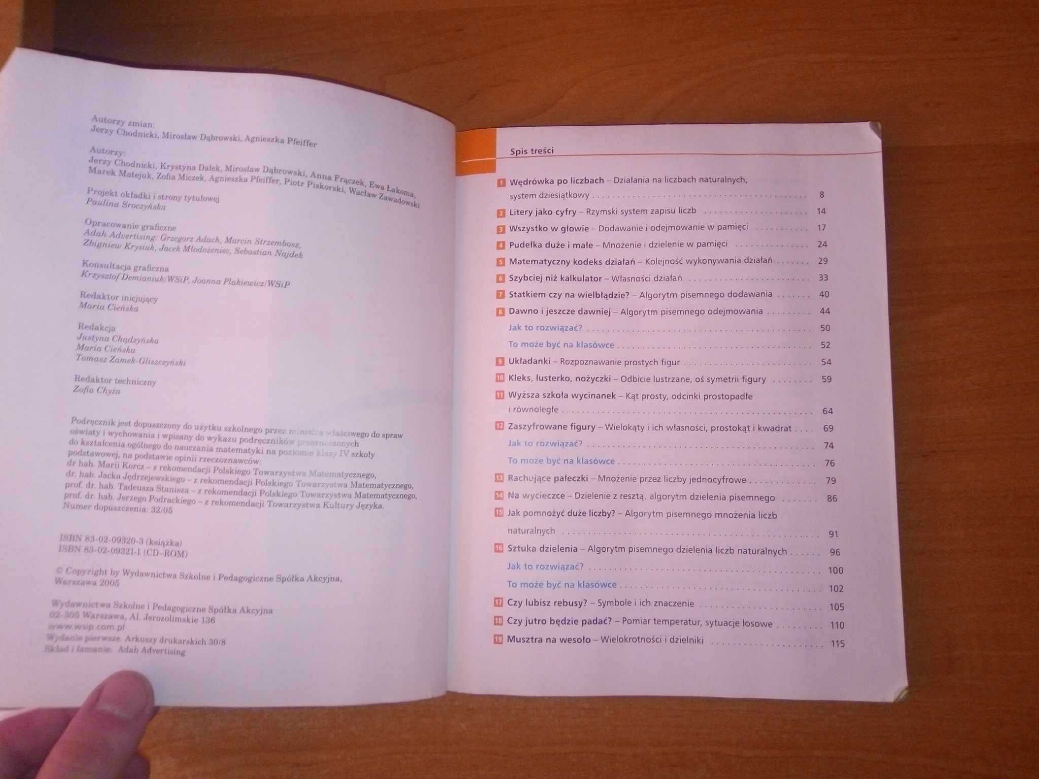 Matematyka 2001 klasa 4 podręcznik dla szkoły podstawowej (2005) WSiP