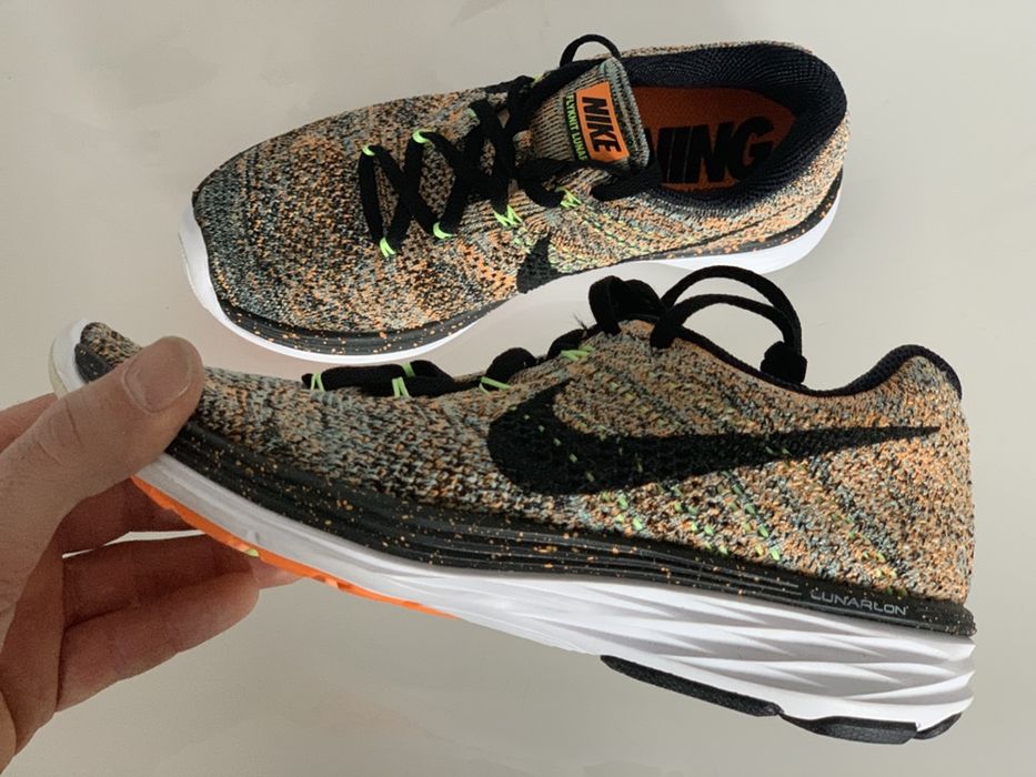 Nike Flyknit Lunar 3 Bright Citrus Black Glacier Ice r.37,5 23,5cm W-w