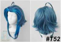 Xiao Genshin Impact cosplay wig niebieska turkusowa peruka