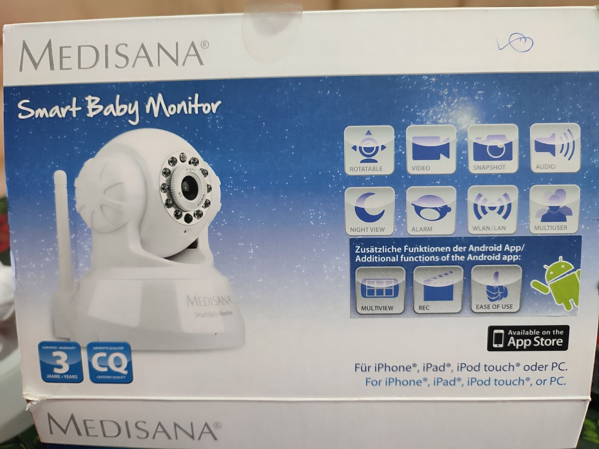 Niania elektroniczna "Medisana" Smart Baby Monitor dla iPhone iPad.