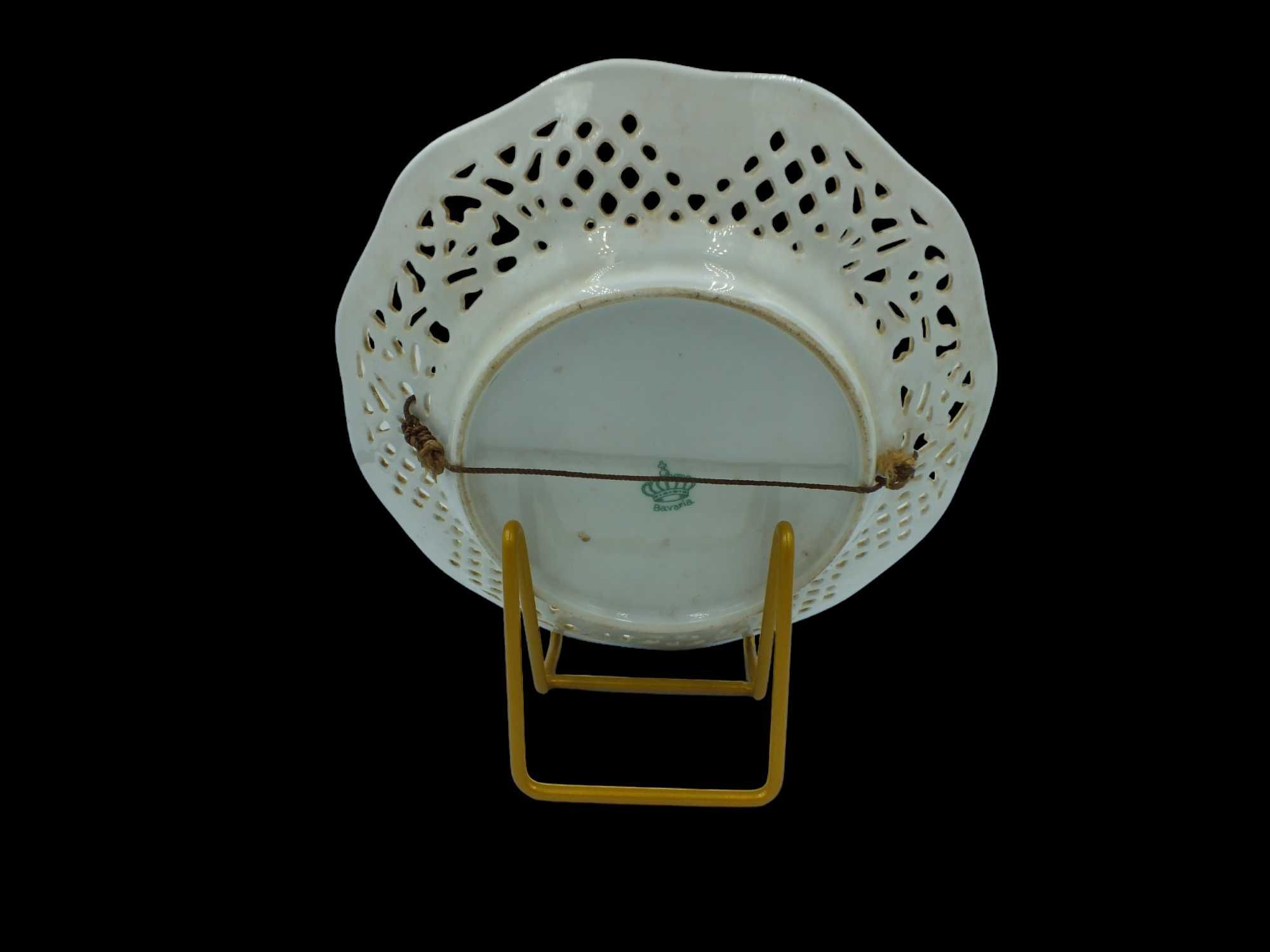 Ażurowy talerz porcelanowy BAVARIA prace polowe b121003