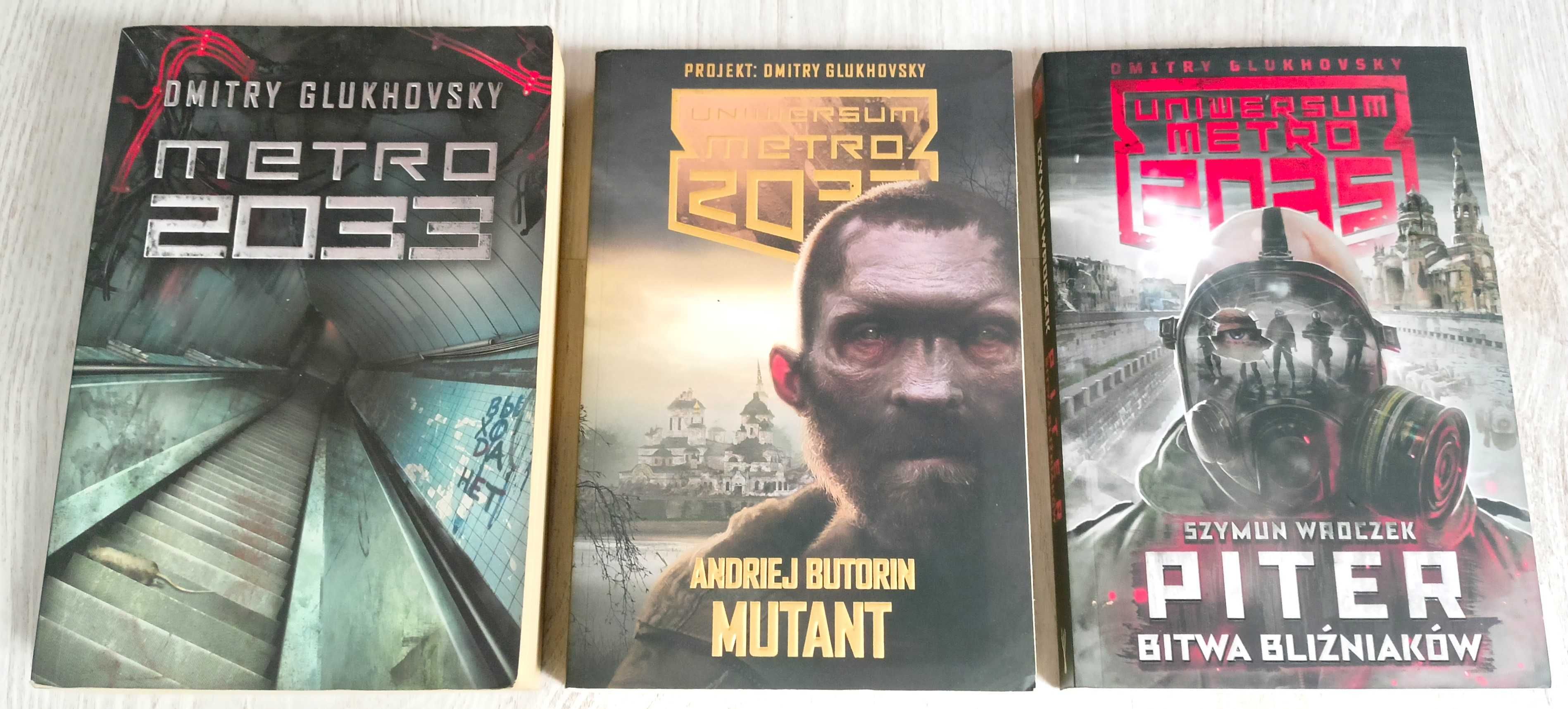 3x Glukhovsky Metro 2033 Wroczek Piter Bitwa Bliźniaków Butorin Mutant