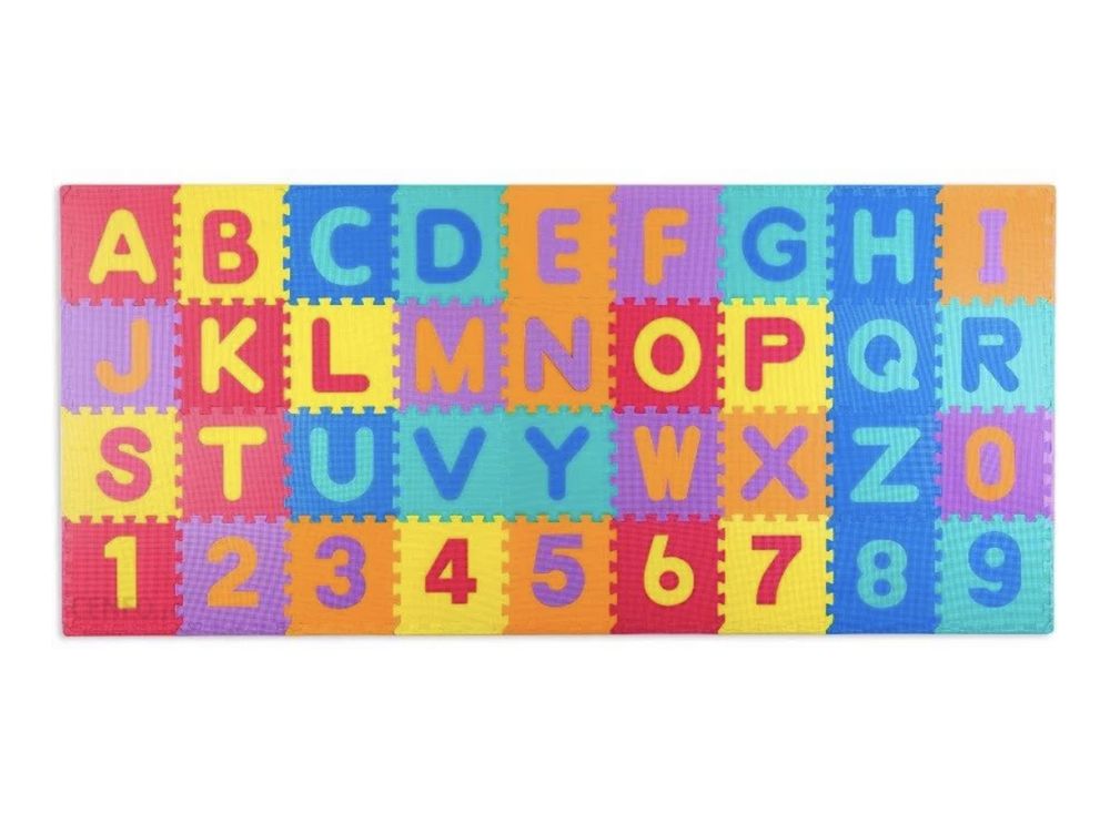 Mata puzzle duzy zestaw alfabet cyfry liczby kolor  NOWE