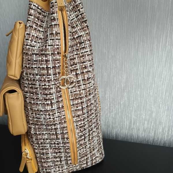 Torba plecak Tweed Caramel Elegancka Hit