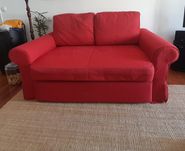 Ikea sofá vermelho