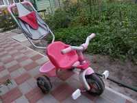 Велосипед для девочки SMOBY на 1-3 года трехколесный