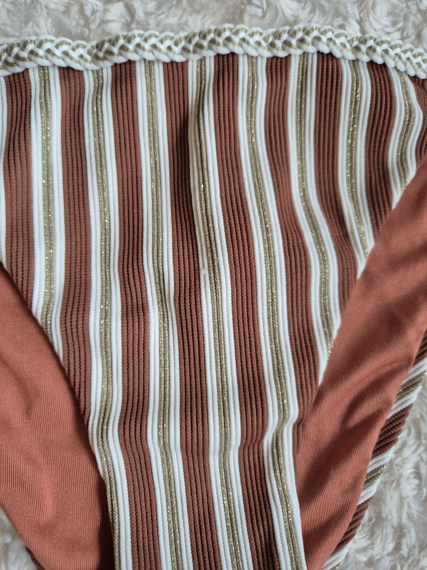 Kostium kąpielowy Calzedonia L 85B/80C/75D Rodi brązowy biały złoty