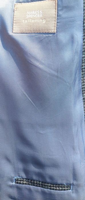Marynarka Marks & Spencer rozmiar 52 XL slim fit szara premium design
