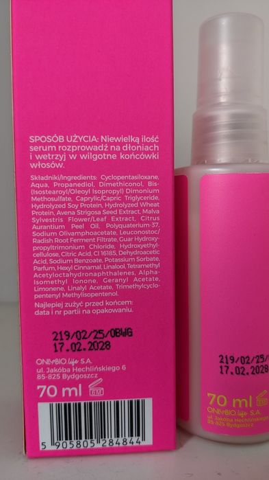 Serum do włosów suchych i zniszczonych na końcówki onlybio kosmetyk