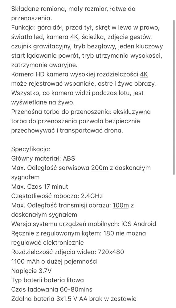 Multifunkcyjny składany DRON z kamerą 4K HD + komplet akcesoriów!