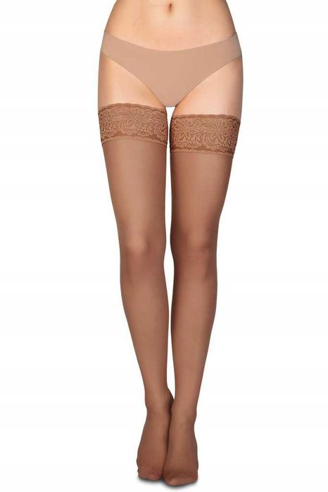 pończochy ciemny beż 7/8 plus size grubość 40 DEN