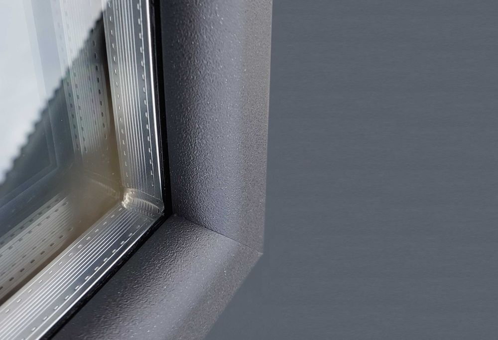 Drzwi zewnętrzne 55 mm LR-01 Z SZYBĄ 2 kolory "80" "90" LAK