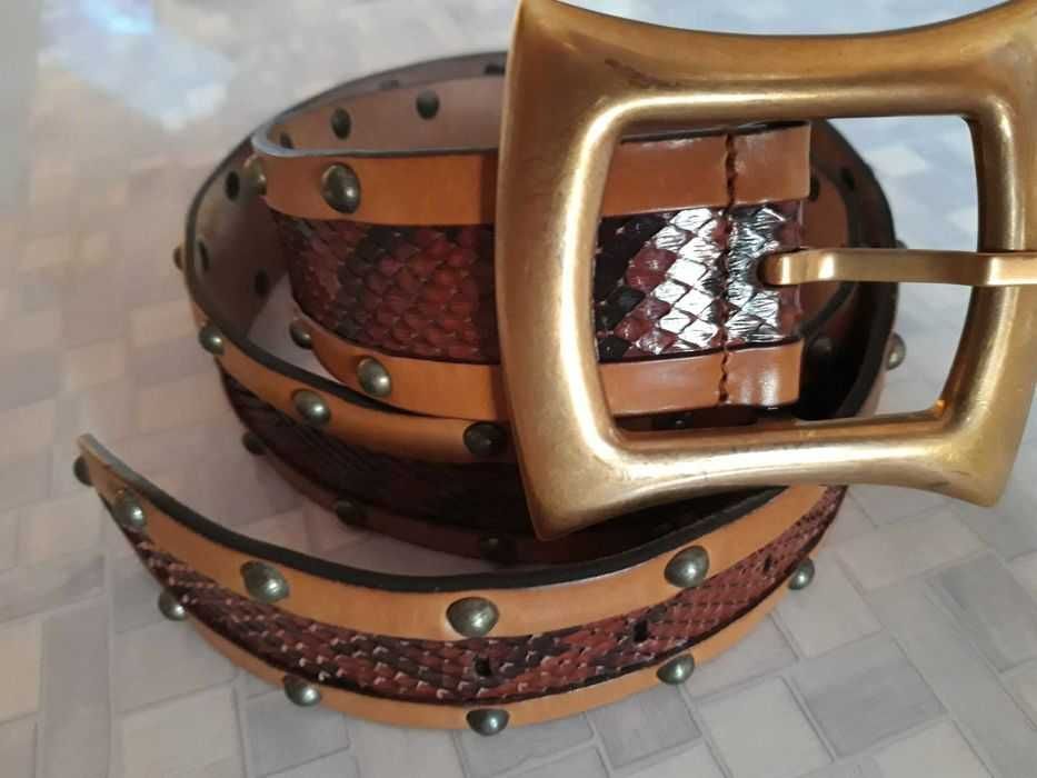 Жіночий ремінь D&G, оригінал, нат.пітон, шкіра.