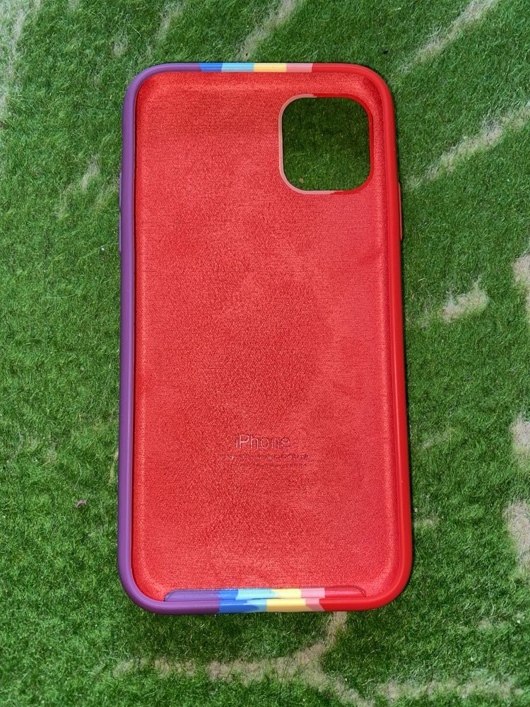 Чехол Silicone case Радуга для Apple iPhone 11