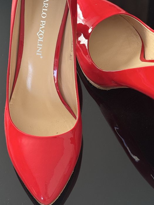 Туфлі - човники червоні Carlo Pazolini