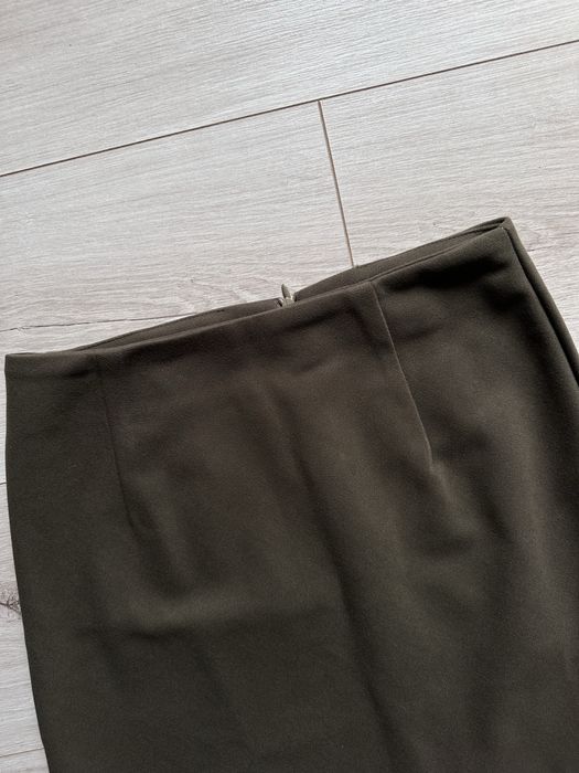 Юбка трапеция хаки под замшу dazy