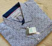 Nowa bawełniana koszula Primark z krótkim rękawem, roz. XXL, slim fit