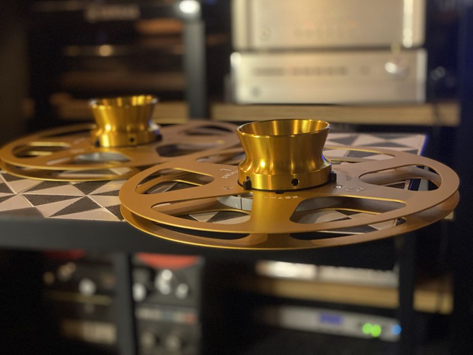 Szpule aluminiowe Pioneer + naby - kolor Złoty