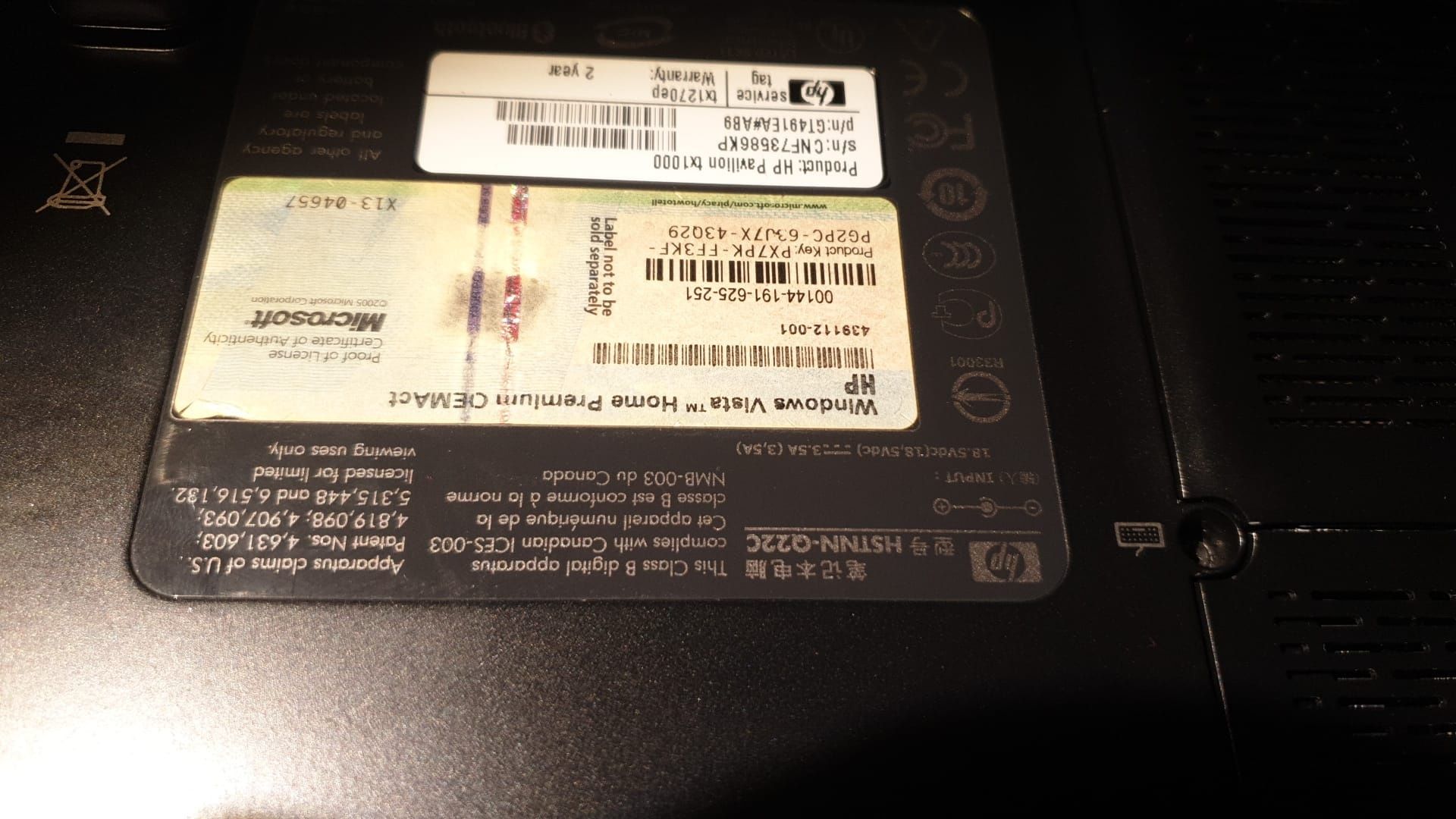 Hp tx1000 para peças