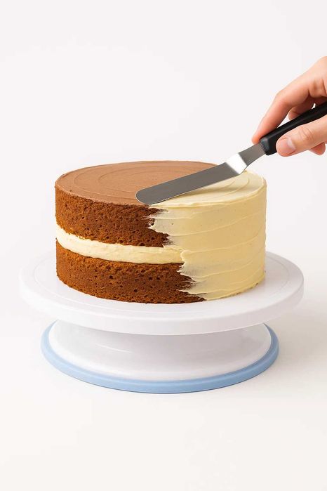 Поворотная подставка для торта с силиконовой вставкой, 28 см