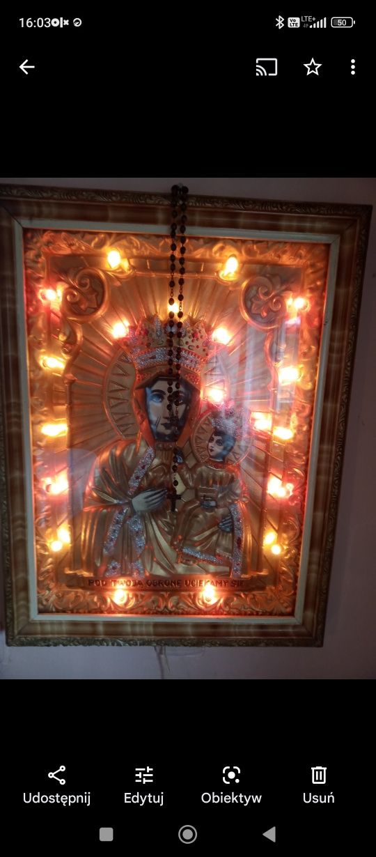 Obraz religijny świecący dla kolekcjonerów