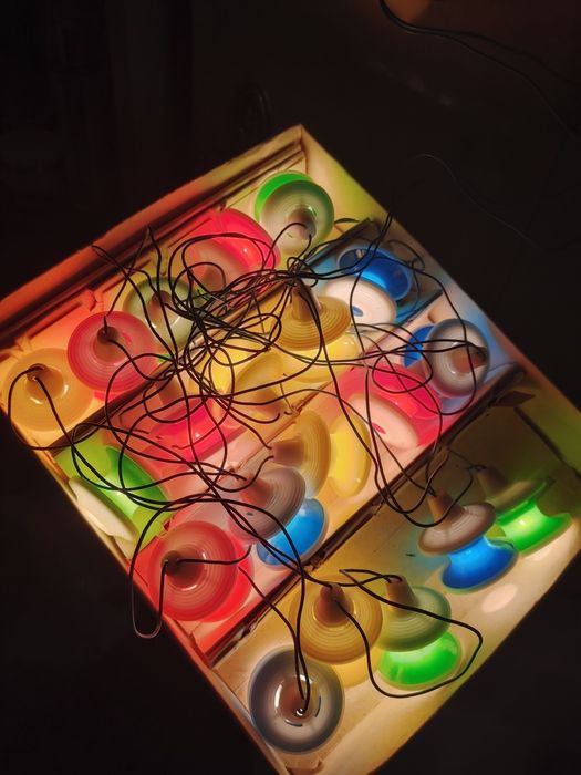 Lampki choinkowe światełka na choinkę PRL ZSRR retro vintage