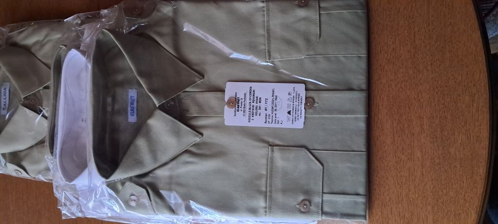 Koszule oficerskie biała i khaki