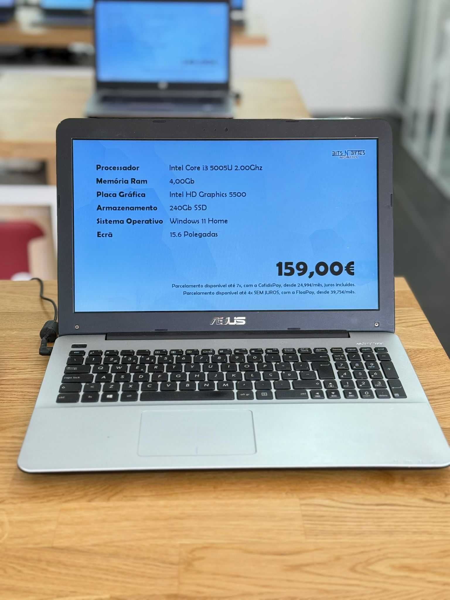 Asus F554L i3-5Ger | 4Gb Ram | 240Gb SSD | Intel HD | 15.6″
