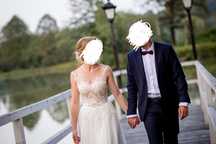 Suknia ślubna gala machiko muślin i gipiura rozmiar 38/40