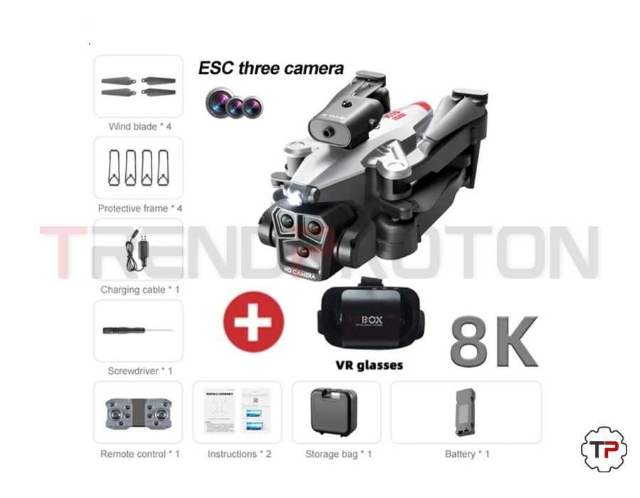 Mini Drone 8K c/ Óculos VR
