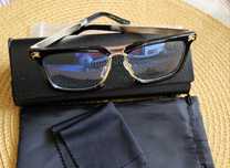 Okulary Burberry oprawki zerówki model unisex piękny model złoto