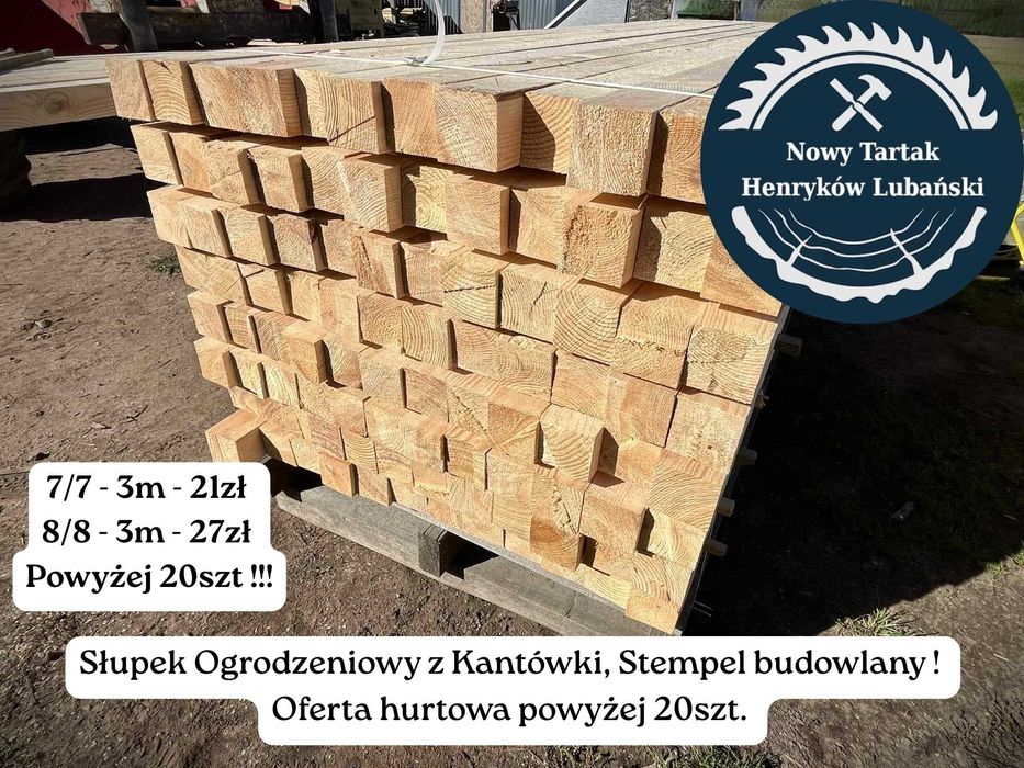 Stemple Stempel budowlany Słupek Ogrodzenie Słupki Hurt Tanio Kantówki