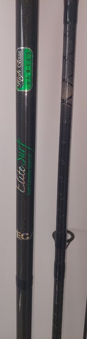 Conjunto canas surfcasting Vega Elite Surf, Caperlan Symbios 500 e 450