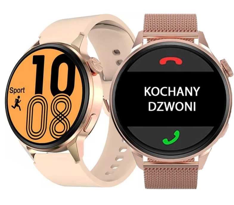 SMARTWATCH Damski DT 4+ Rozmowy MENU PL Indukcyjne ładowanie